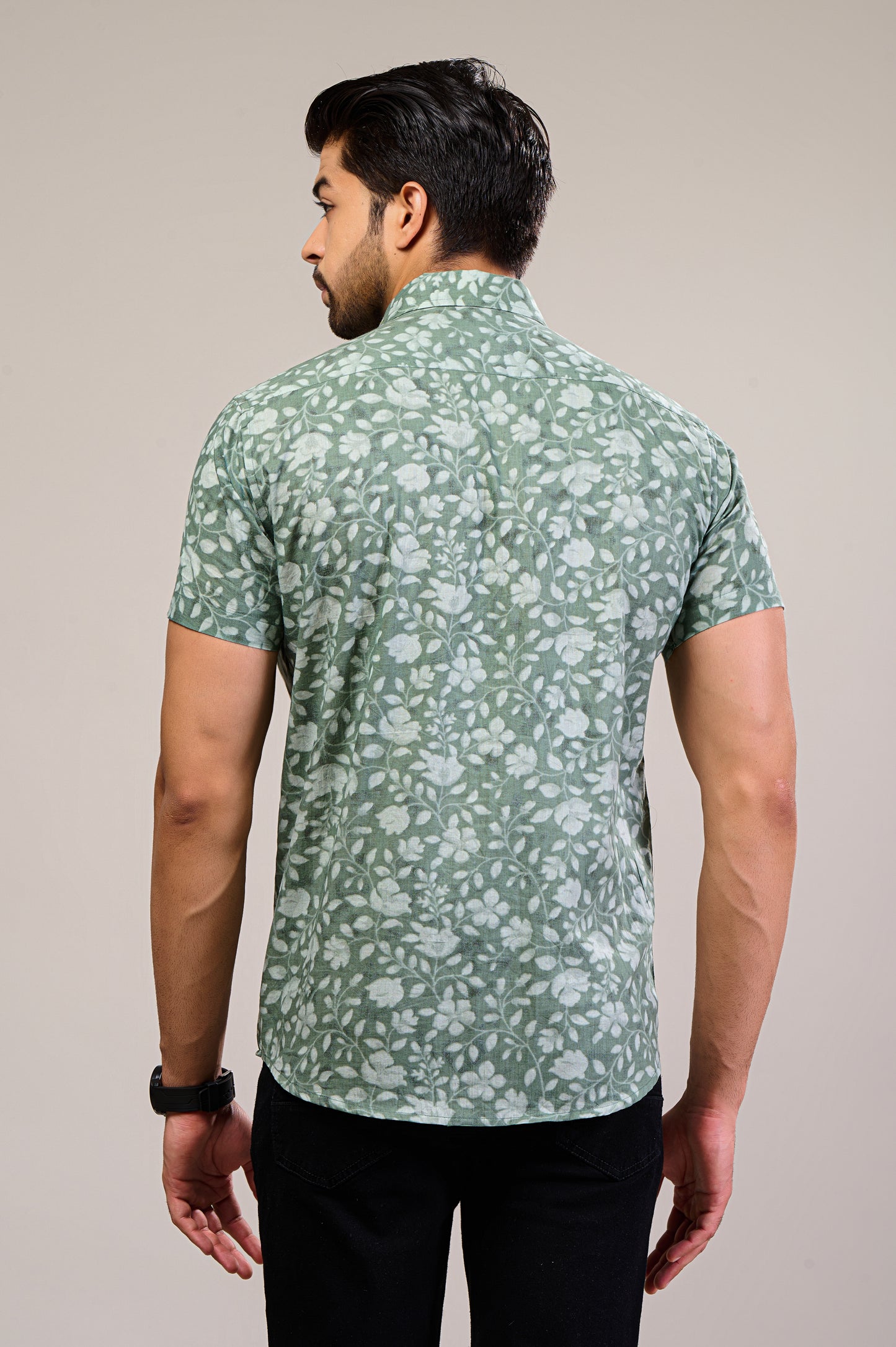 Floral Fusion Men’s Half Sleeve Printed Shirt