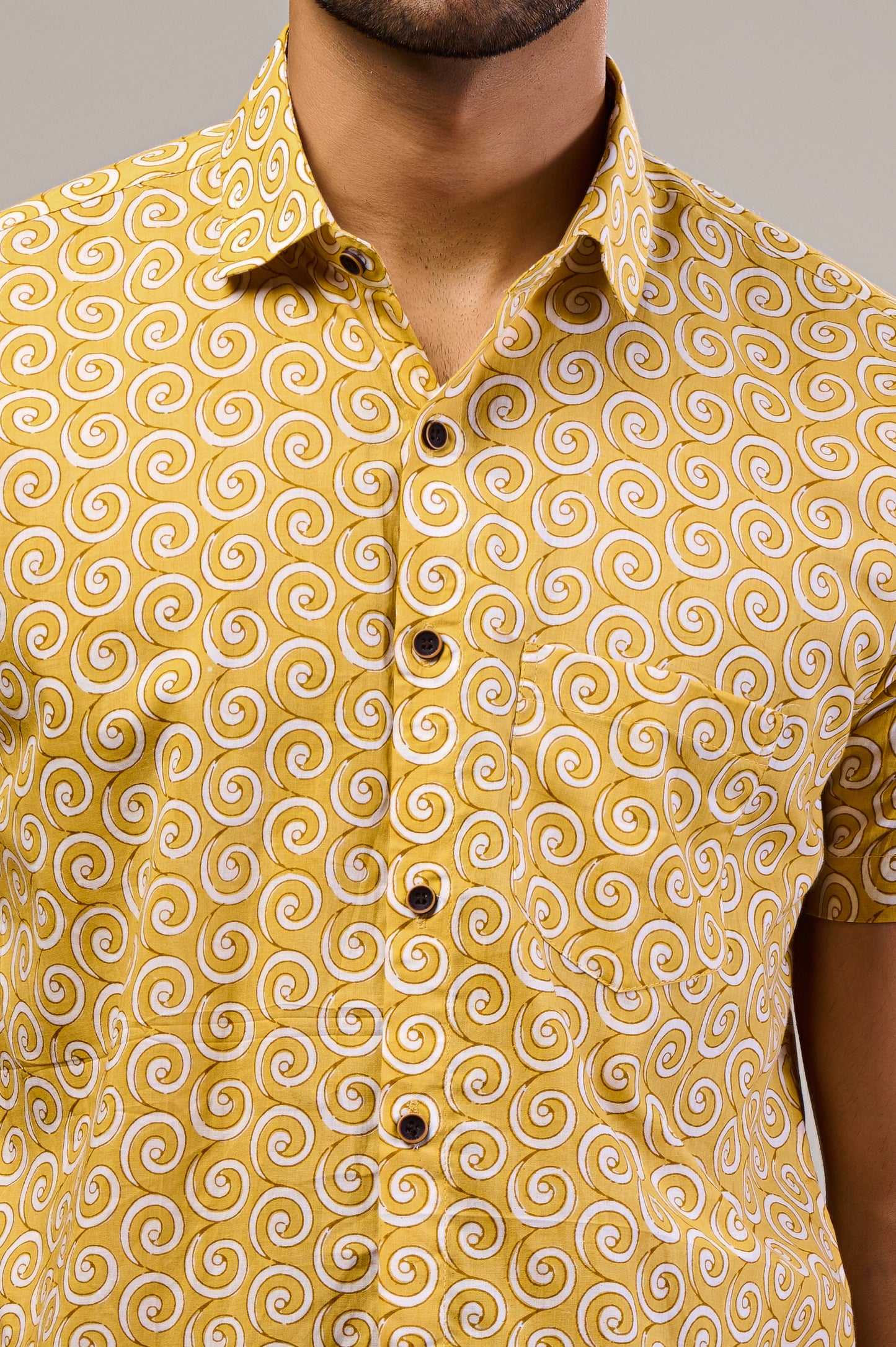 Chroma Chaos Men’s Half Sleeve Printed Shirt