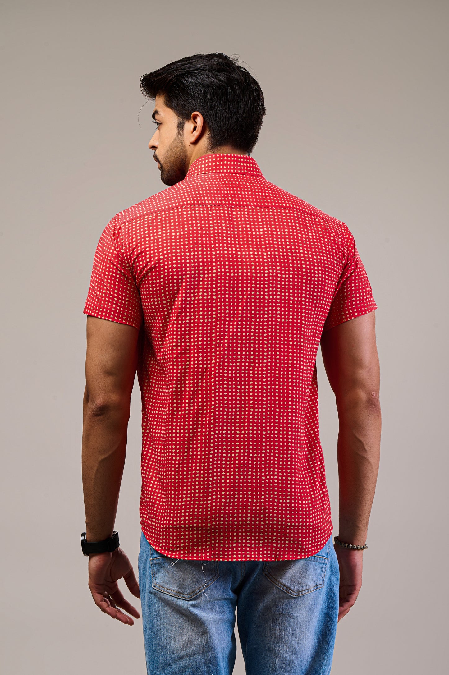 Dotted Rythm Men’s Half Sleeve Printed Shirt