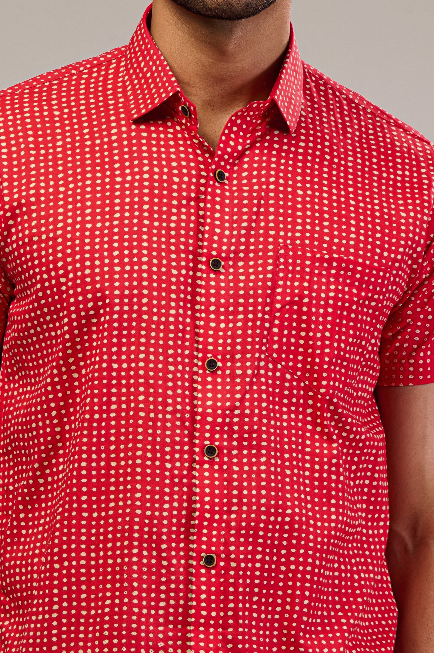 Dotted Rythm Men’s Half Sleeve Printed Shirt
