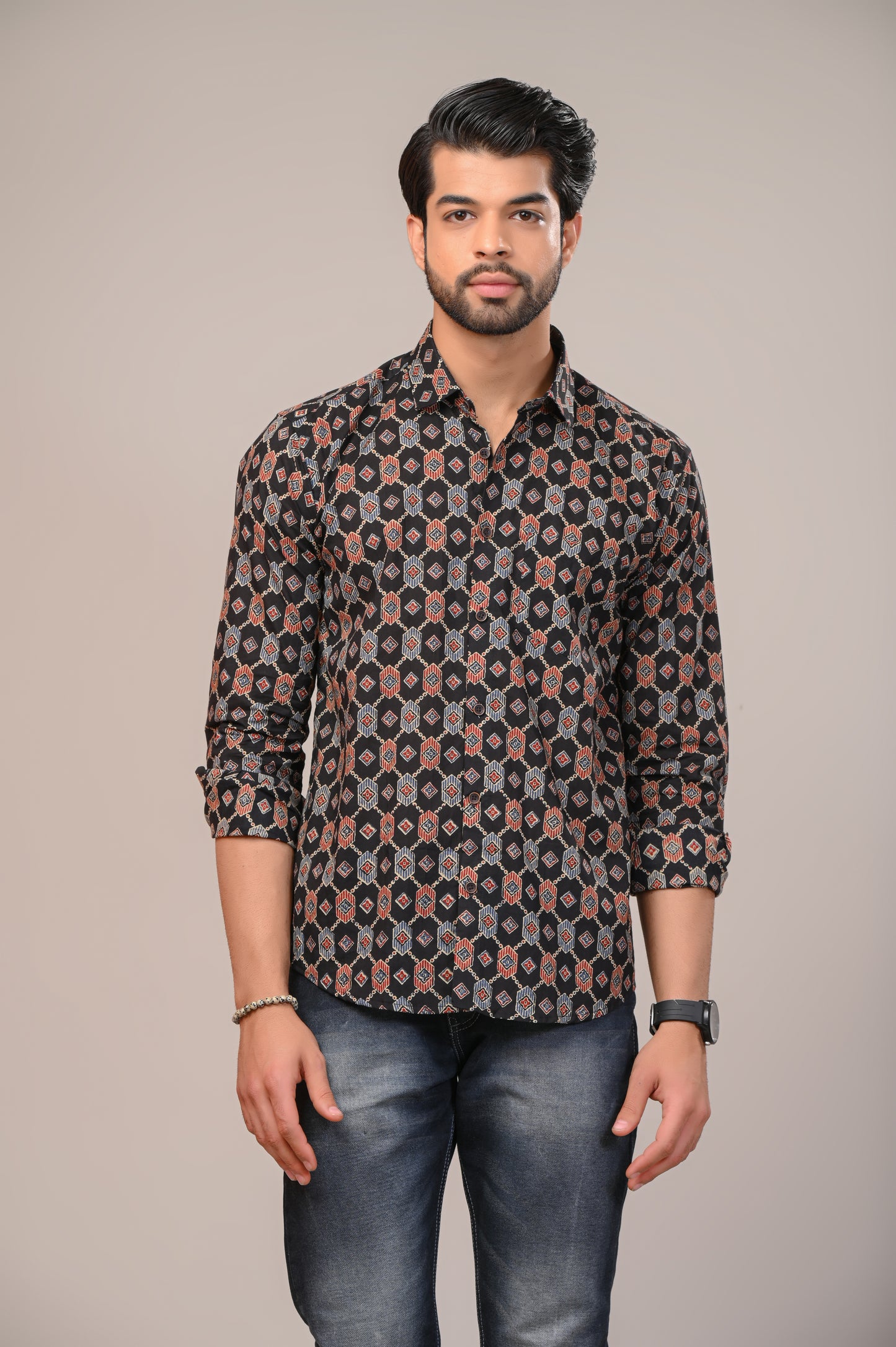 Surreal Spectrum Print Full Sleeve Shirt