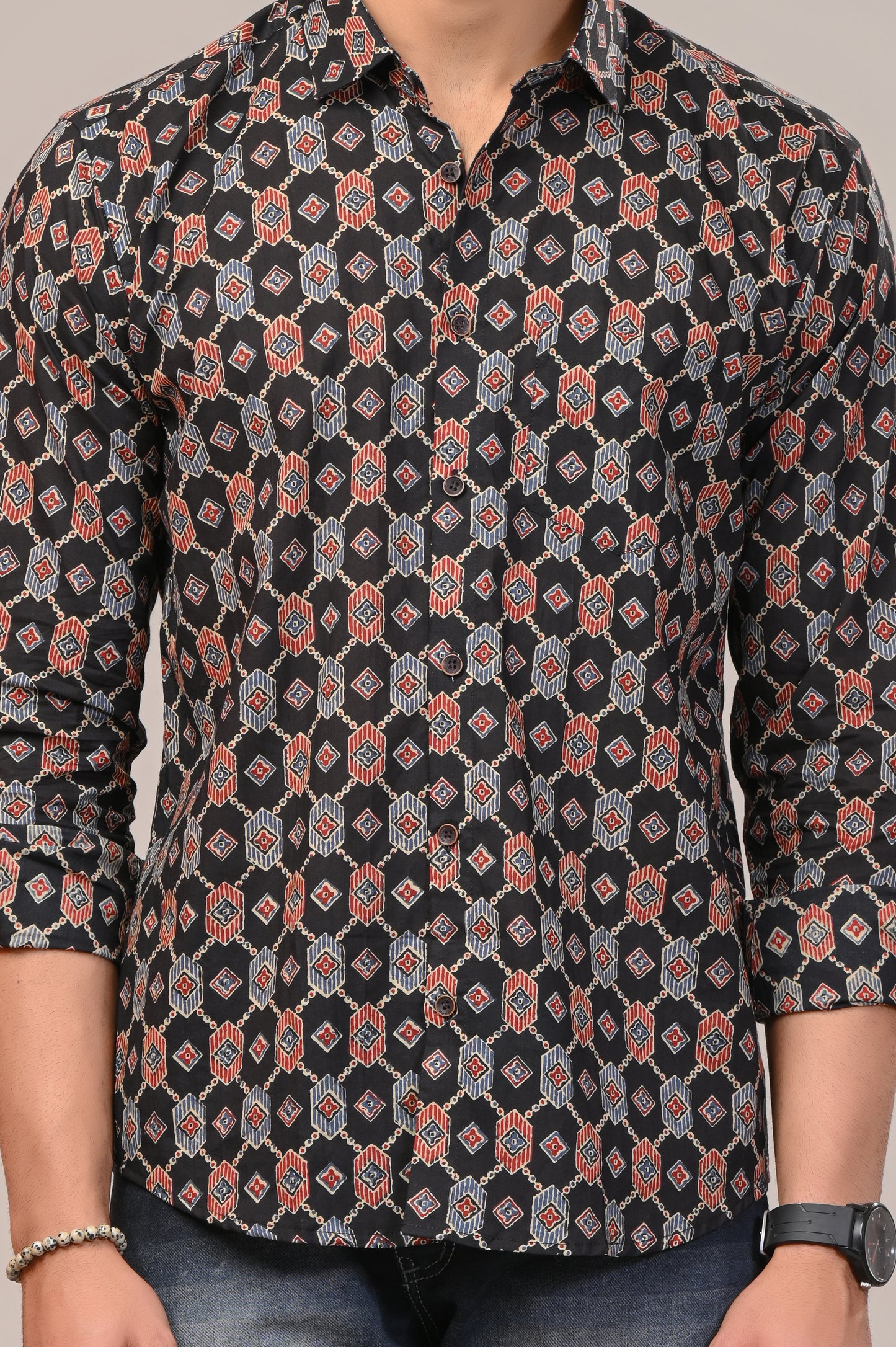 Surreal Spectrum Print Full Sleeve Shirt