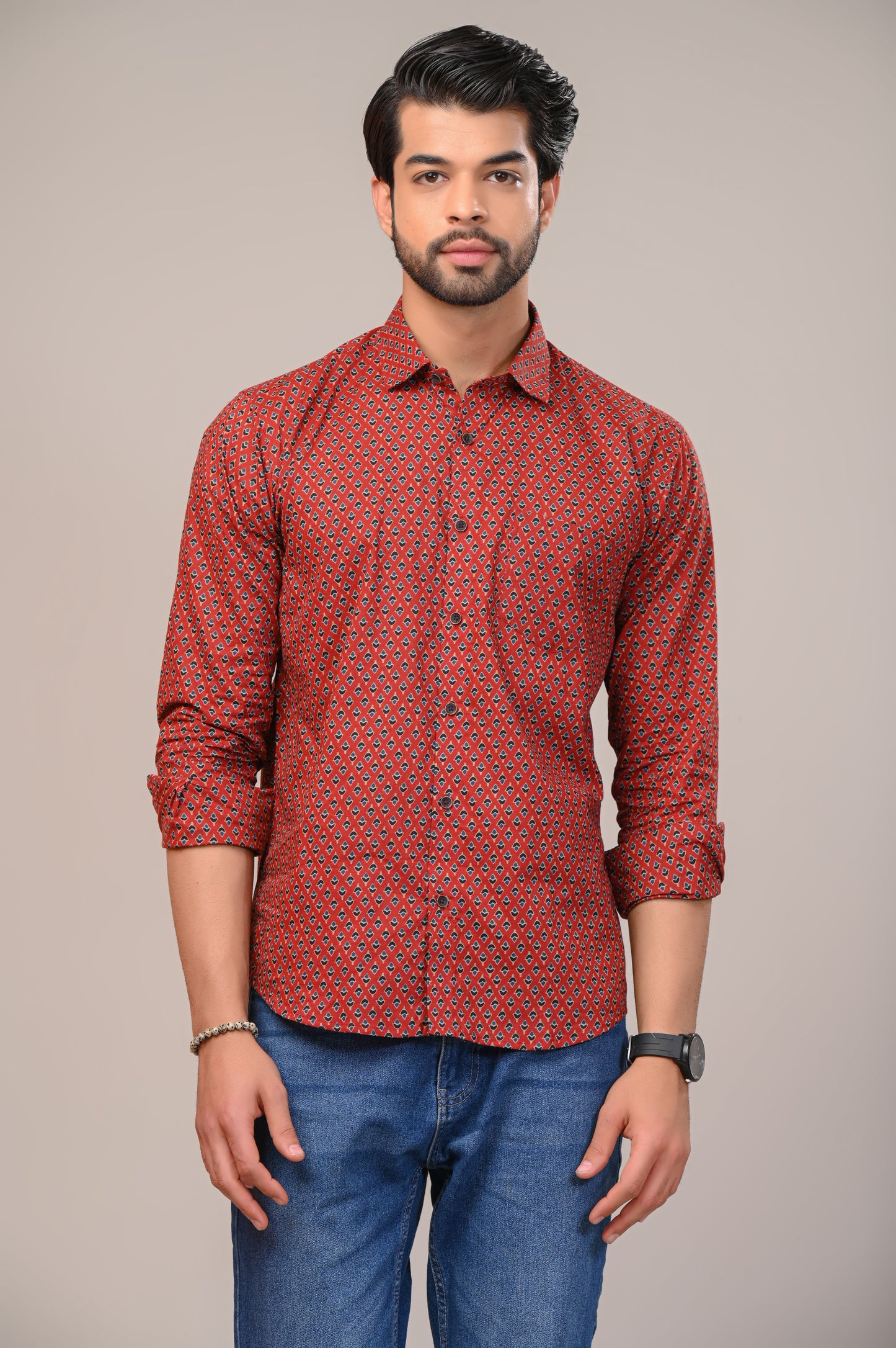 Scarlet Floral Print Full Sleeve Shirt