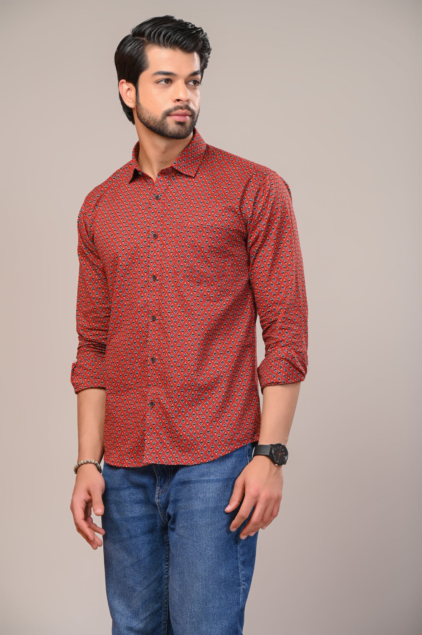 Scarlet Floral Print Full Sleeve Shirt