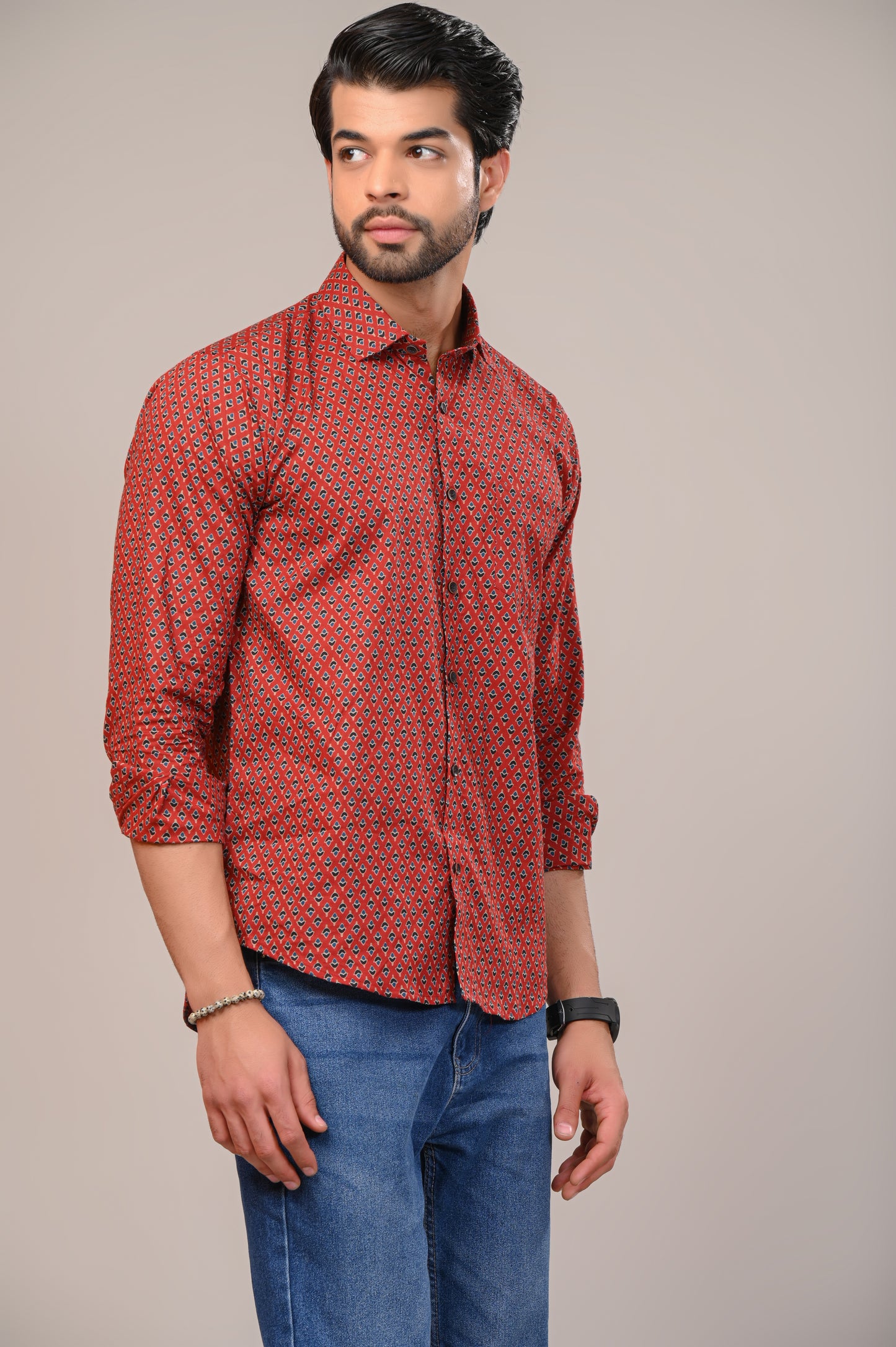 Scarlet Floral Print Full Sleeve Shirt