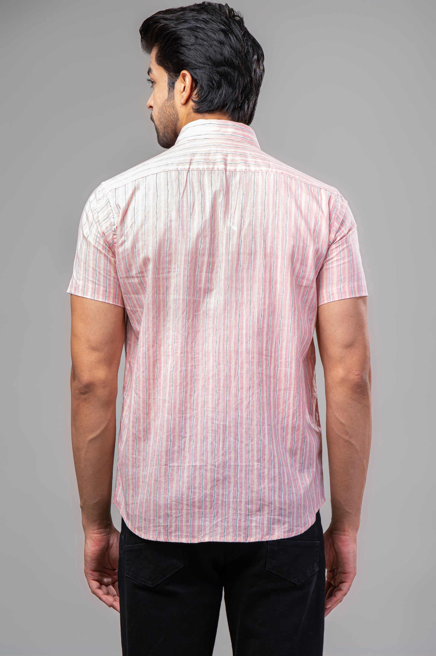 Blush Stripes Everyday Men’s Half Sleeve Shirt