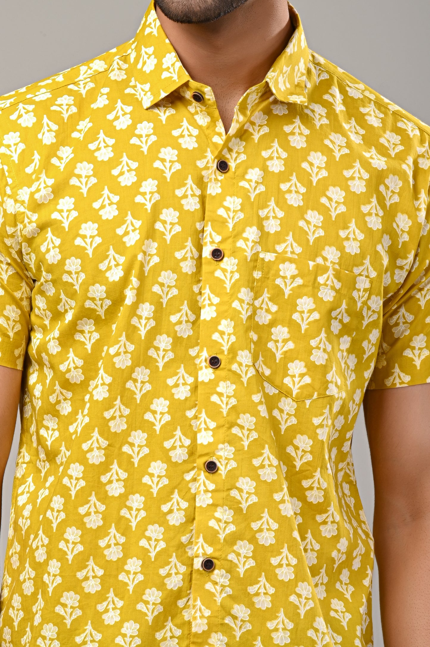 Sunny Blooms Floral Printed Men's Shirt