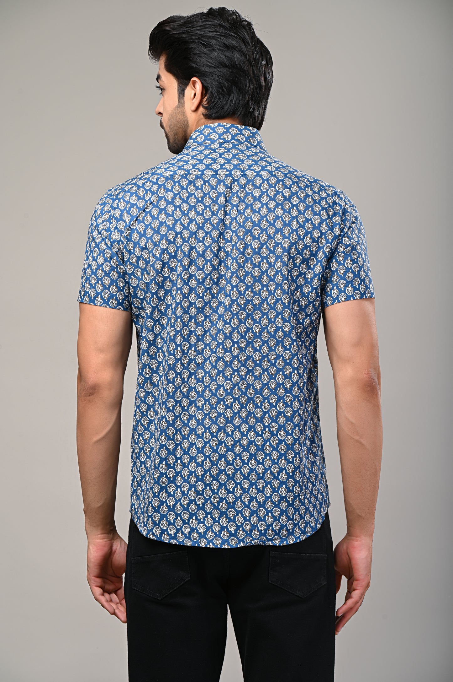 Heritage Bloom Printed Men’s Half Sleeve Shirt
