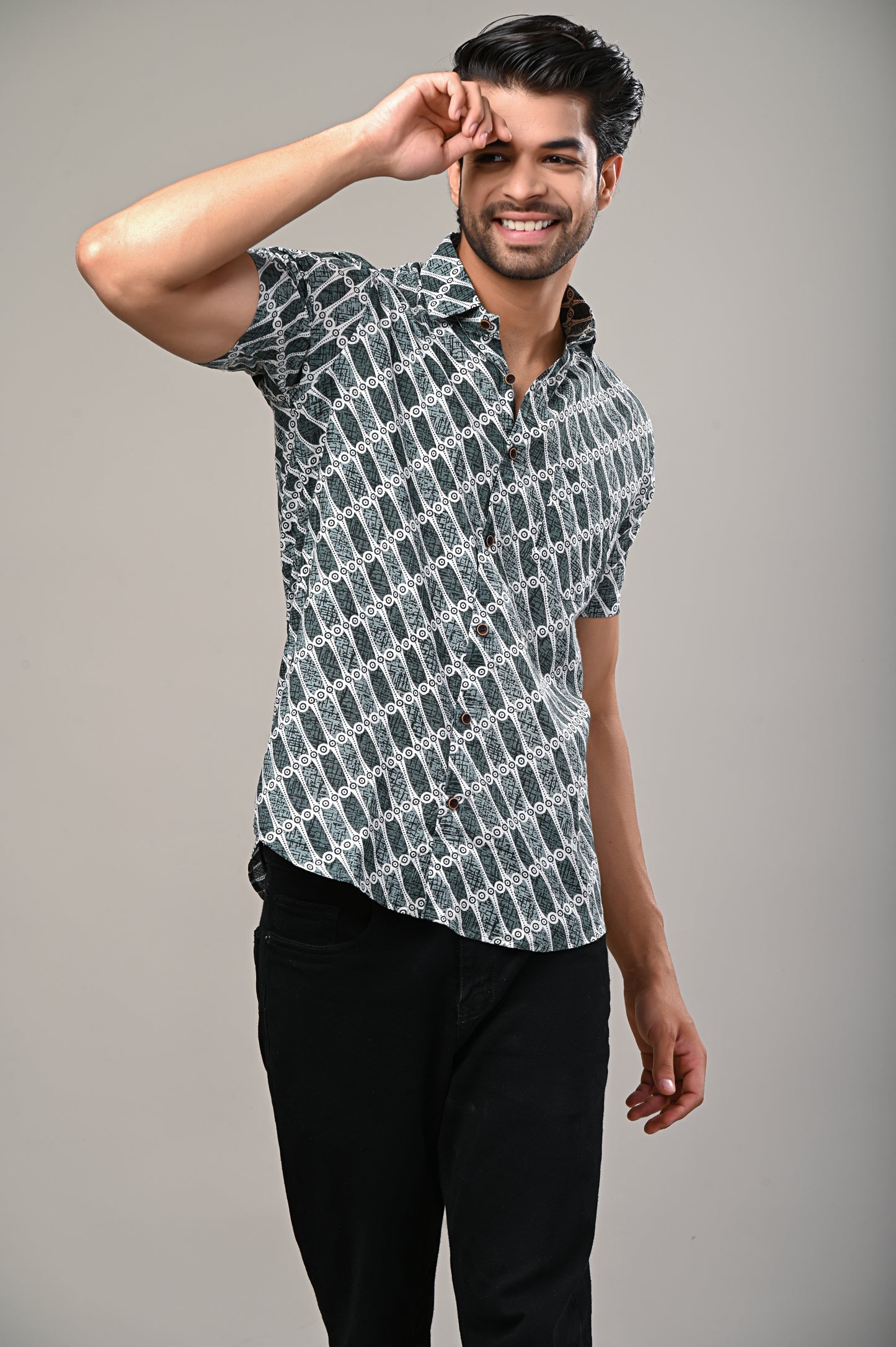 Urban Matrix Printed Men’s Half Sleeve Shirt