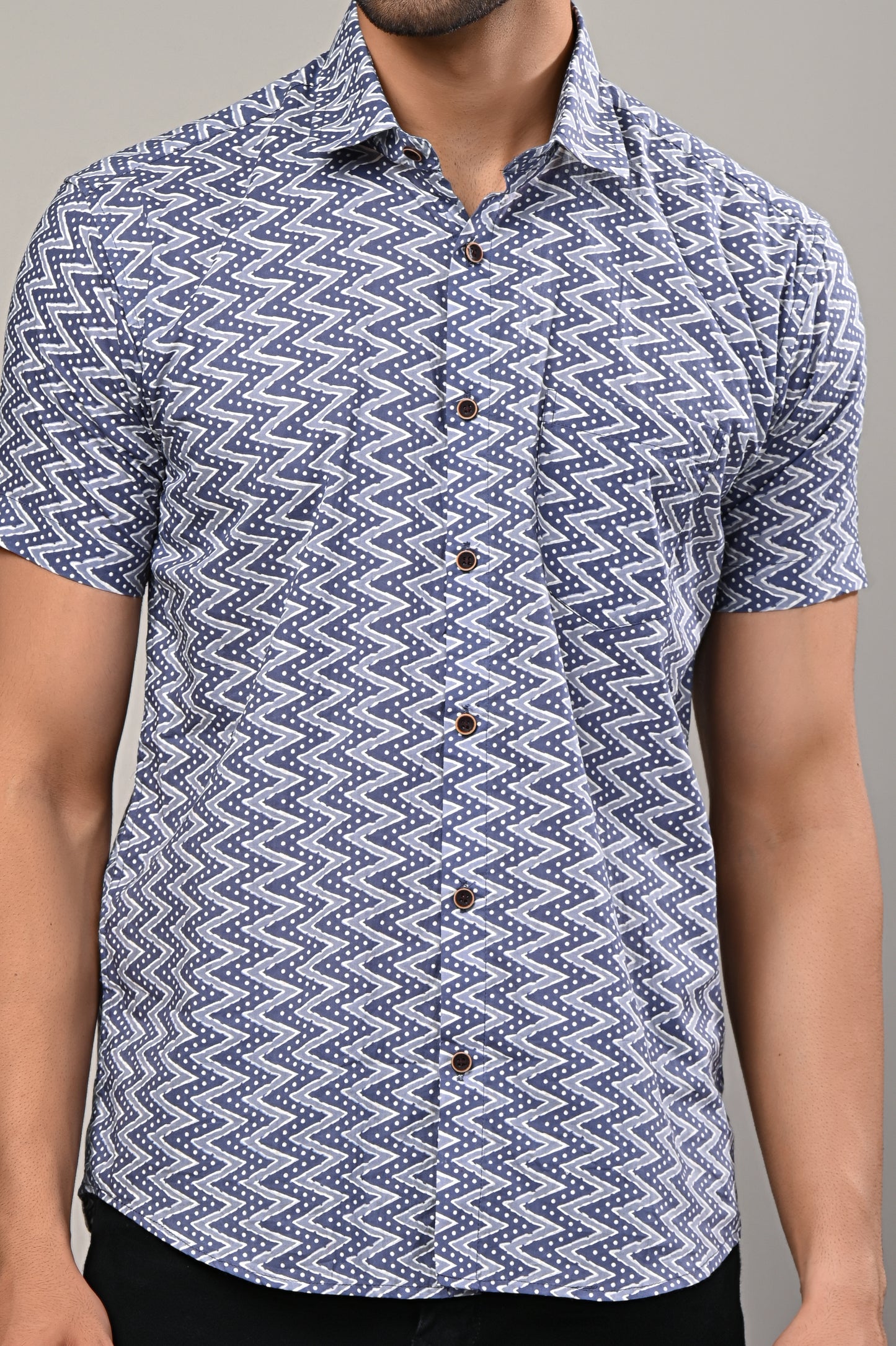 Wave Rhythm Casual Men’s Half Sleeve Shirt
