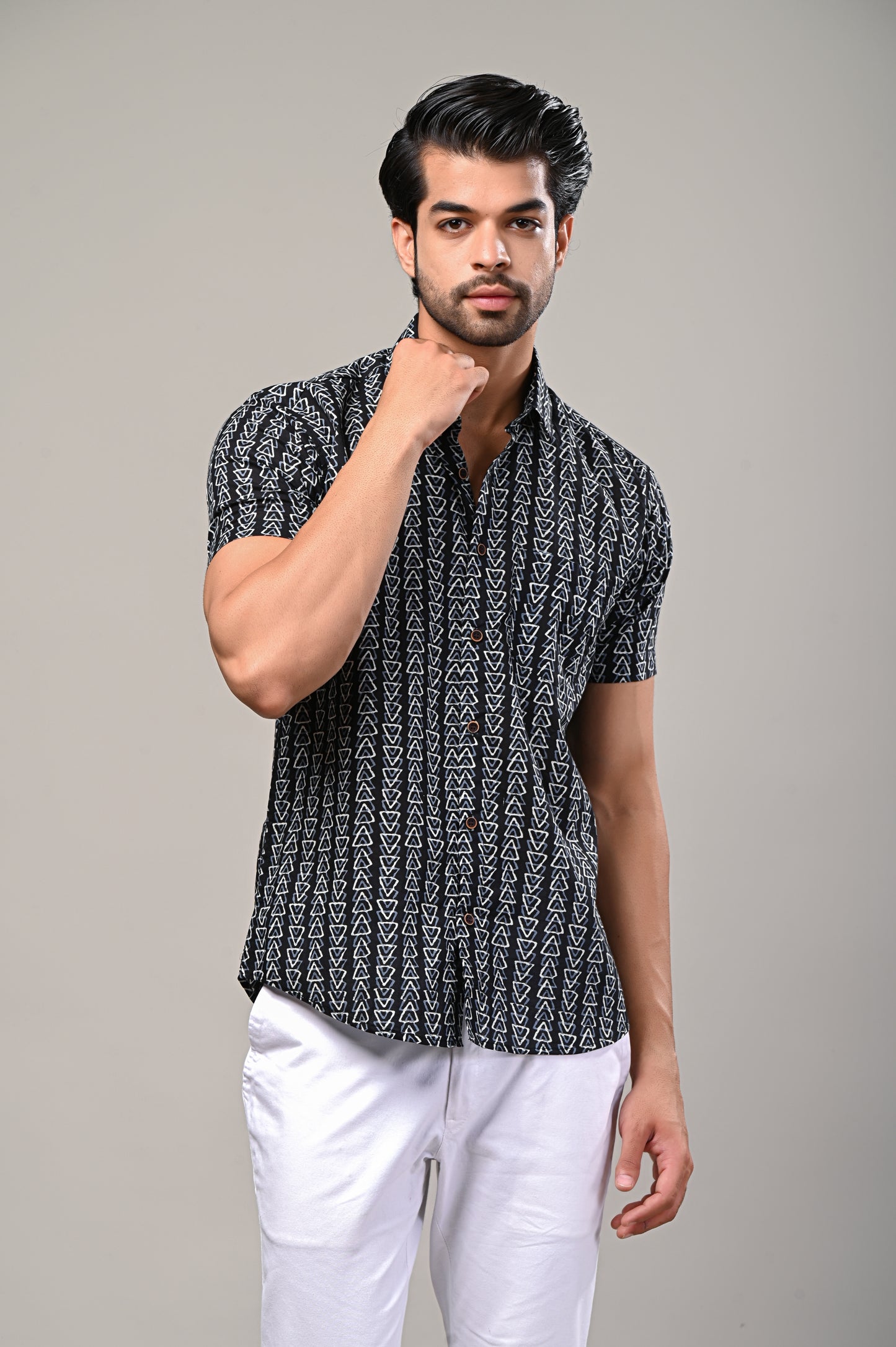 Prism Print Men’s Half Sleeve Shirt