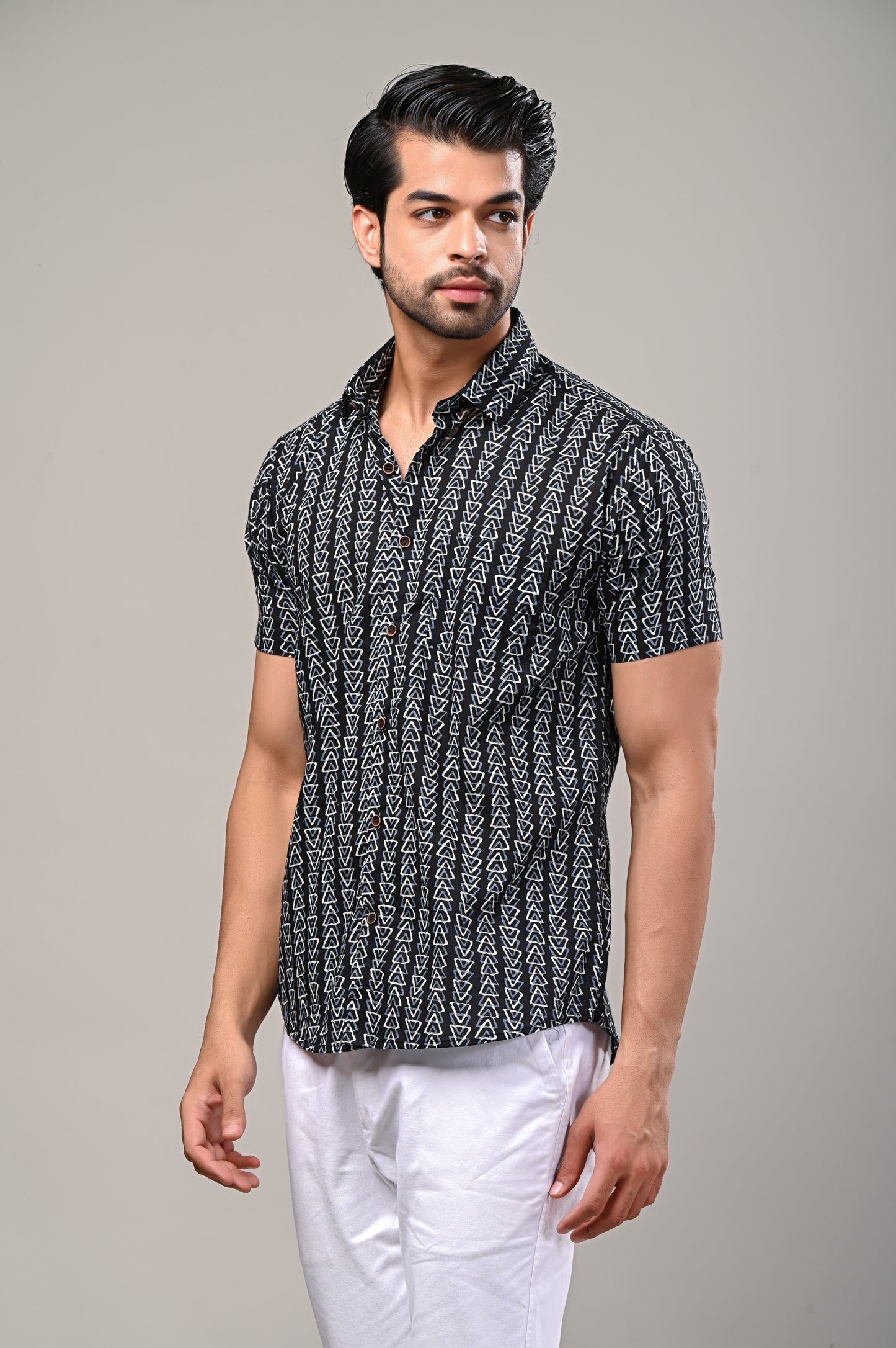Prism Print Men’s Half Sleeve Shirt