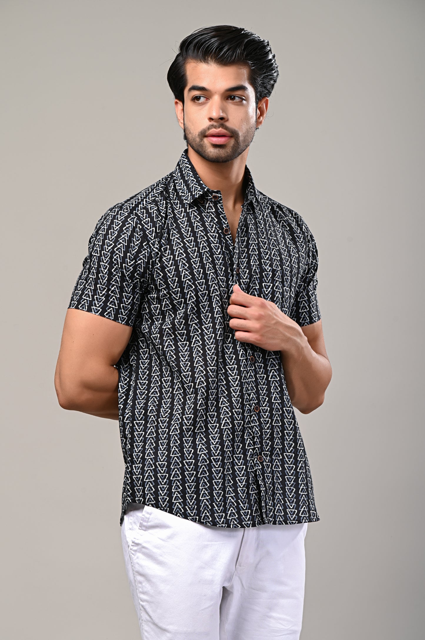 Prism Print Men’s Half Sleeve Shirt