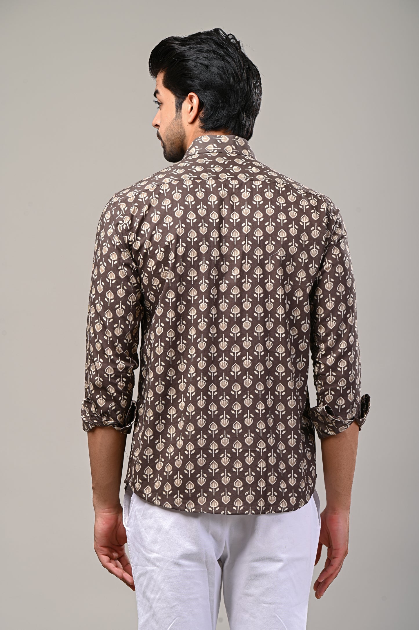 Earthy Charm Printed Full Sleeve Shirt