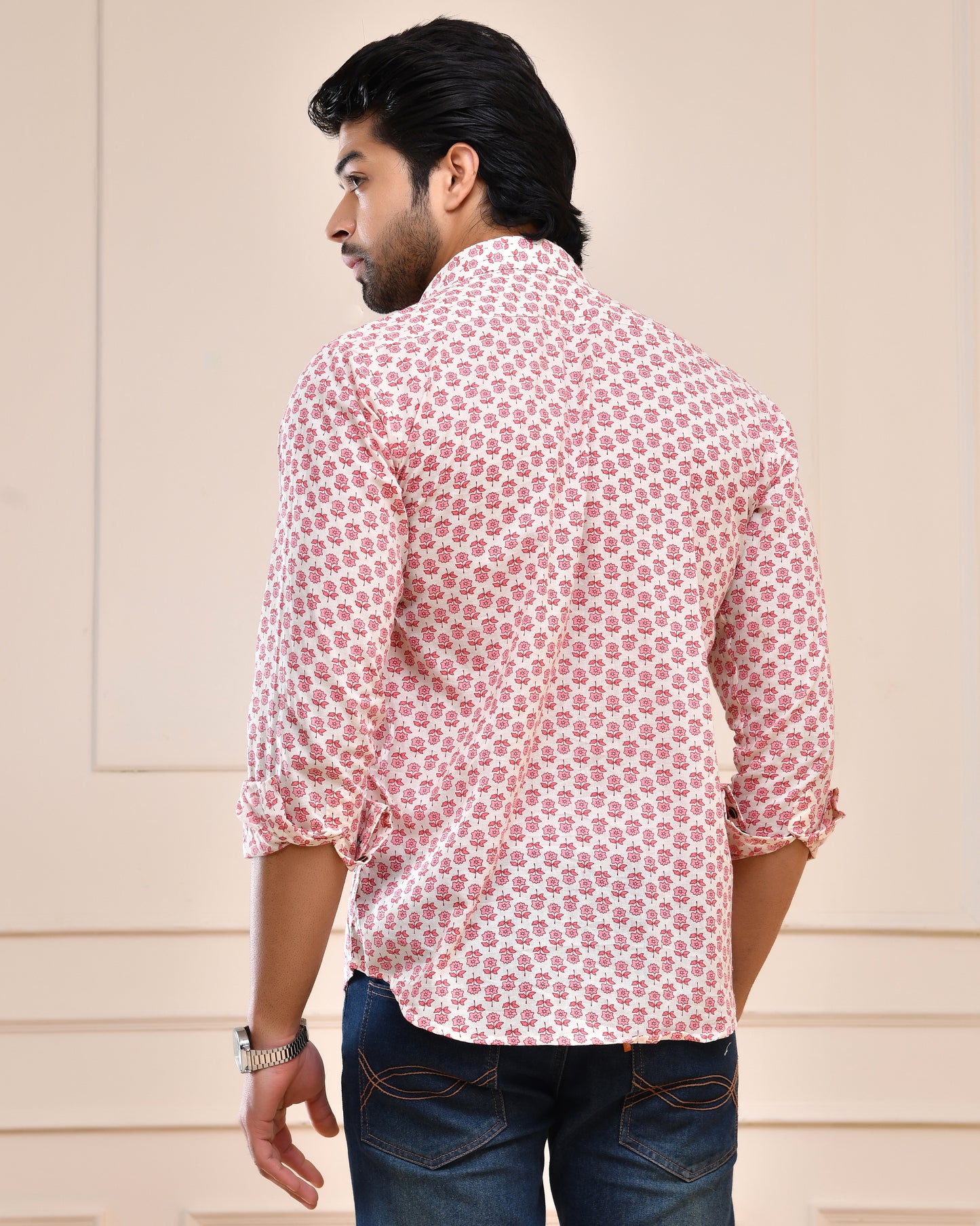 Blush Bloom Printed Cotton Full Sleeve Shirt