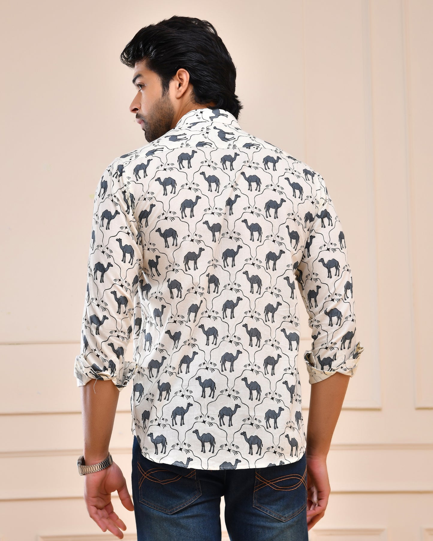 Thar Camel Motif Full Sleeve Shirt