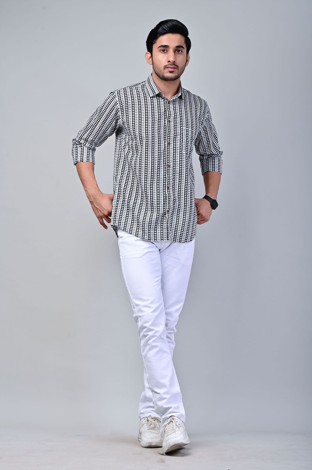 Speckled Dot Print Full Sleeve Shirt