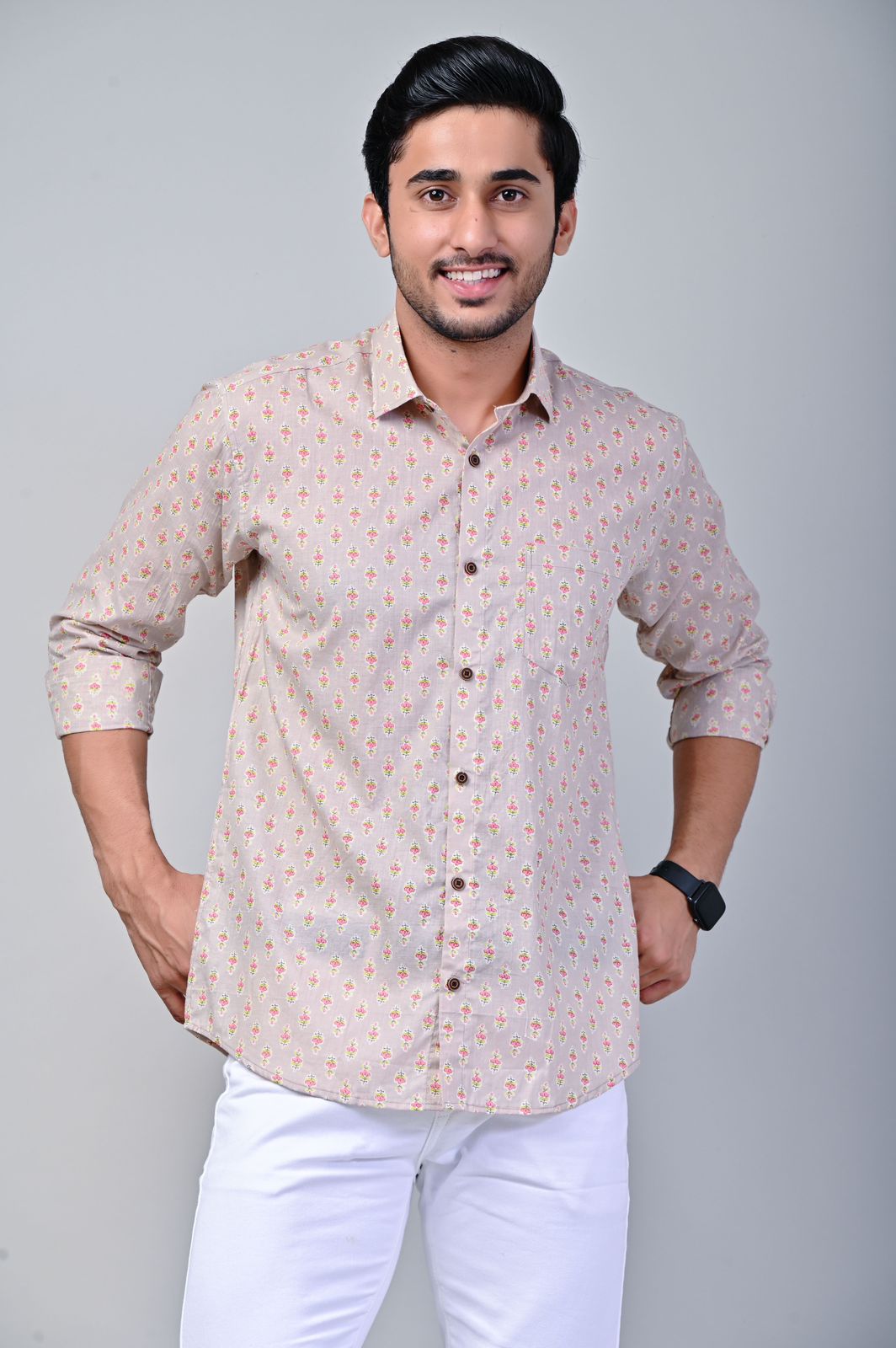 Petal Pop Print Full Sleeve Shirt