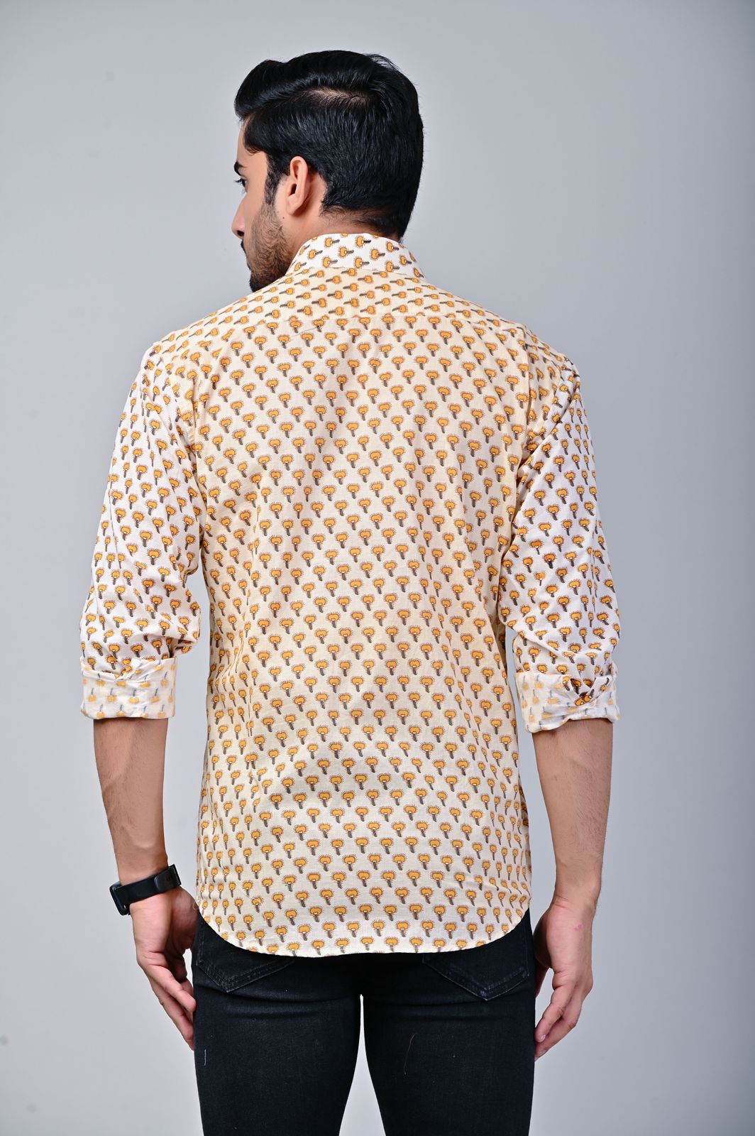 Blooming Flower Print Full Sleeve Shirt