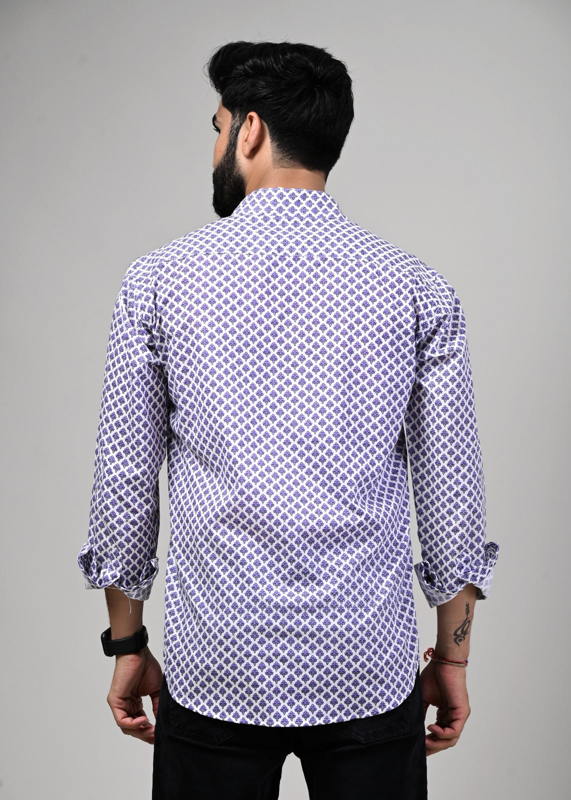 Lavender Delight Print Full Sleeve Shirt