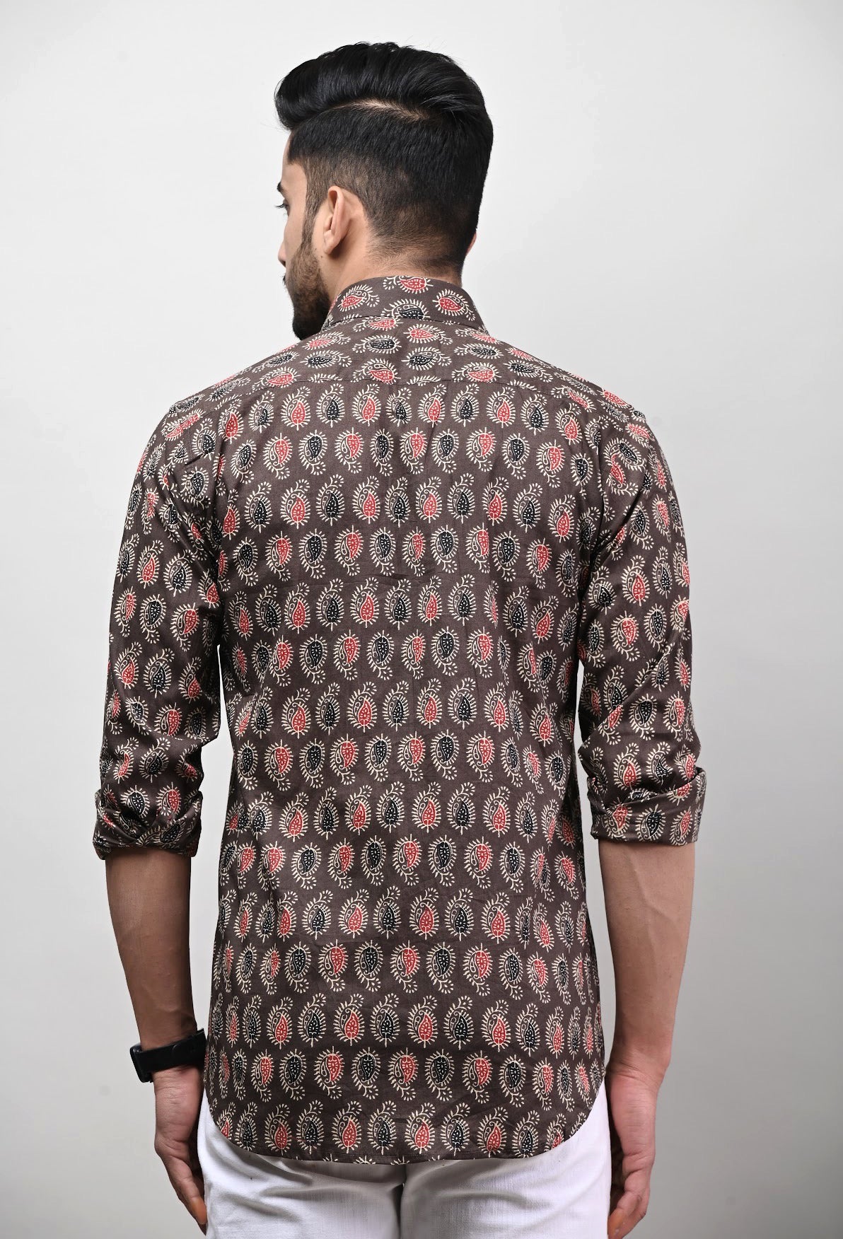 Playful Booti Pattern Men’s Full Sleeve Shirt
