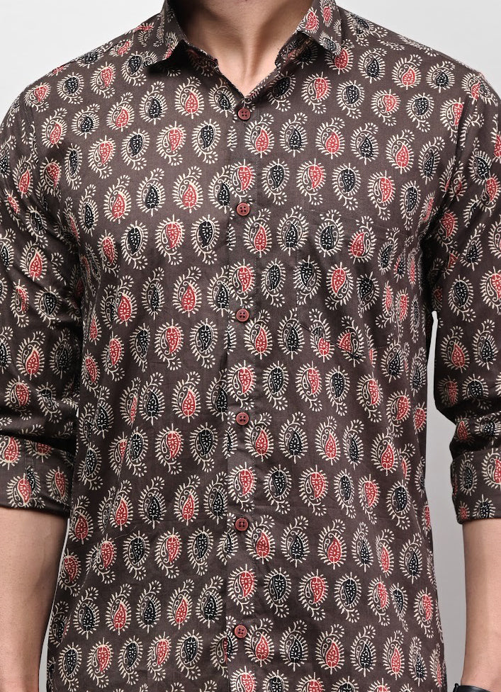 Playful Booti Pattern Men’s Full Sleeve Shirt