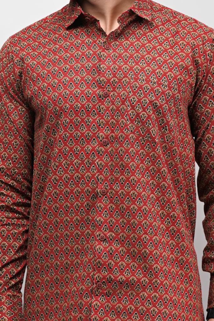Brick Red Full Sleeve Shirt