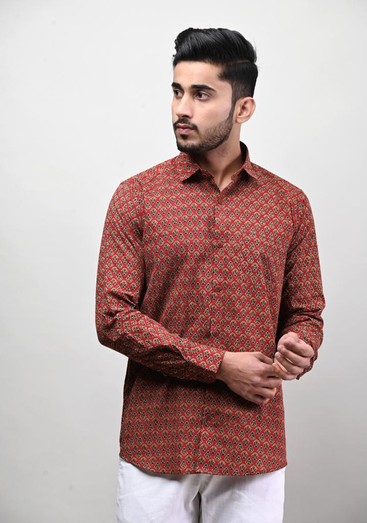 Brick Red Full Sleeve Shirt