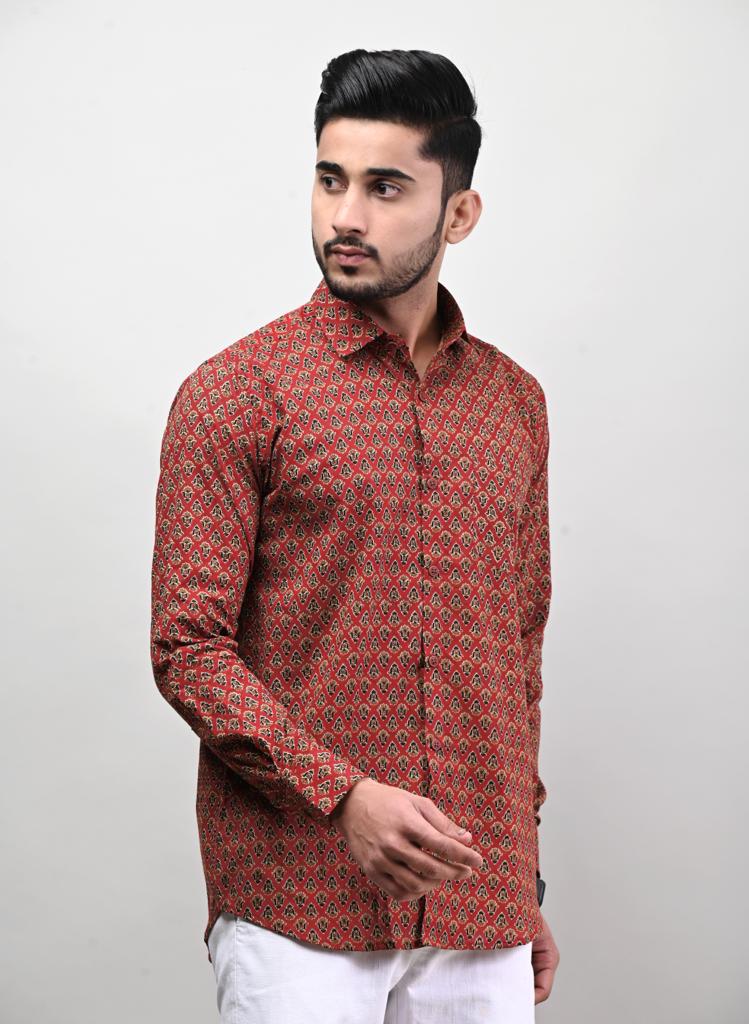Brick Red Full Sleeve Shirt