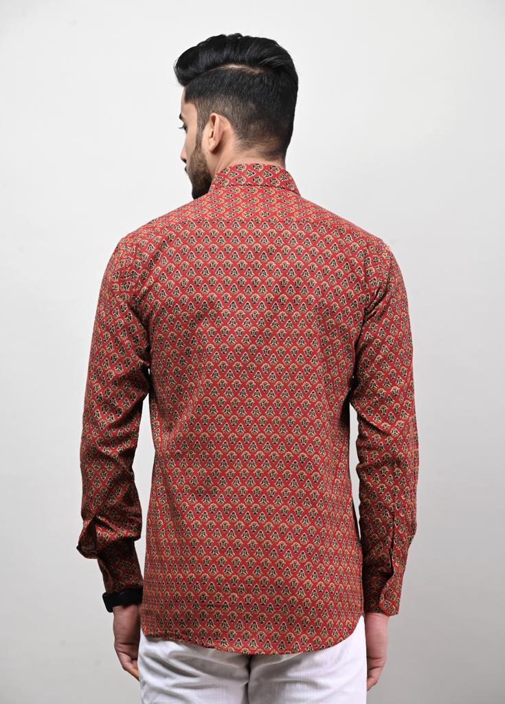 Brick Red Full Sleeve Shirt