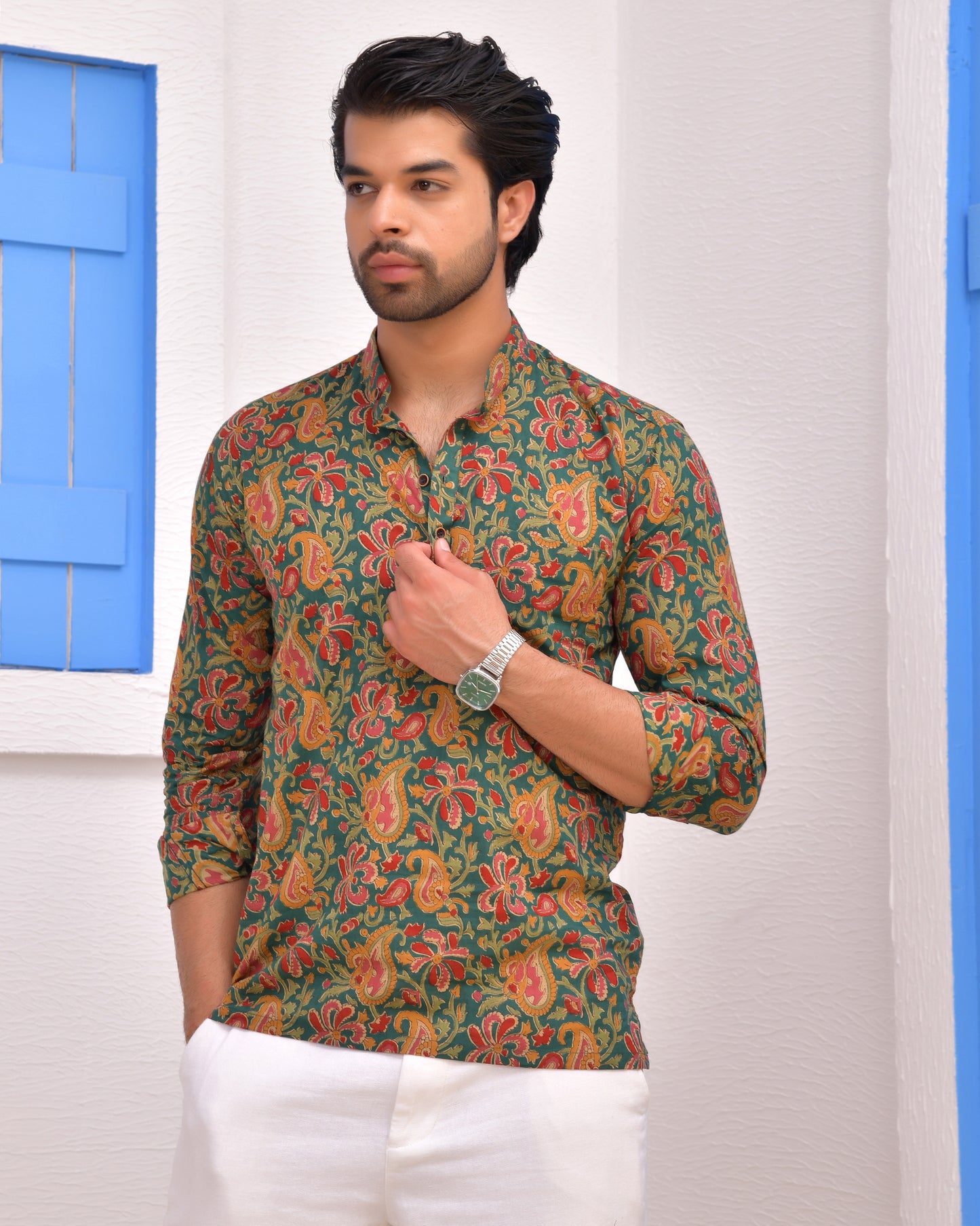 Rangrez Floral Short Kurta