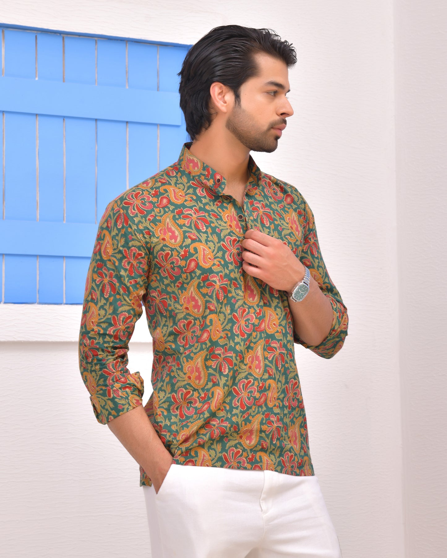 Rangrez Floral Short Kurta