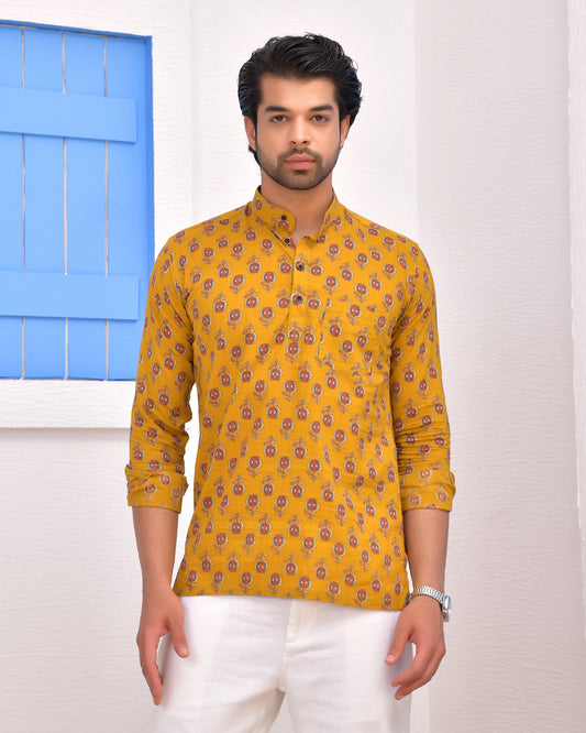 Sunehri Bloom Short Kurta