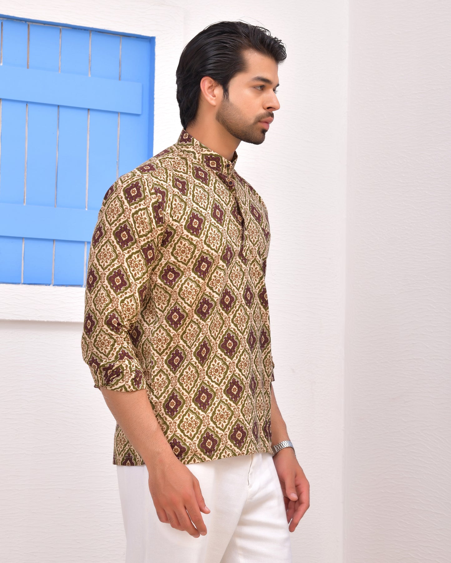 Gulzar Print Short Kurta