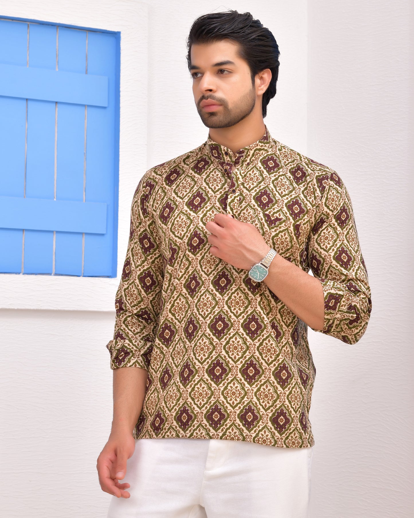 Gulzar Print Short Kurta