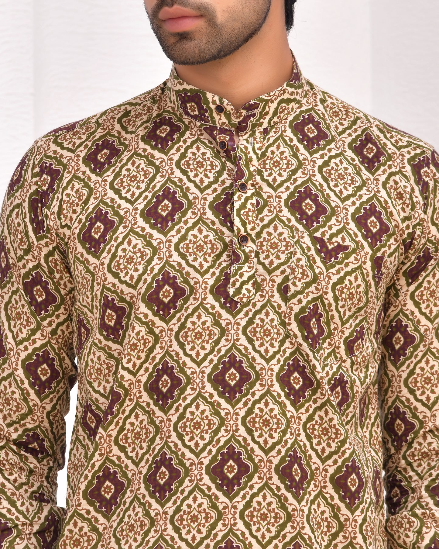 Gulzar Print Short Kurta