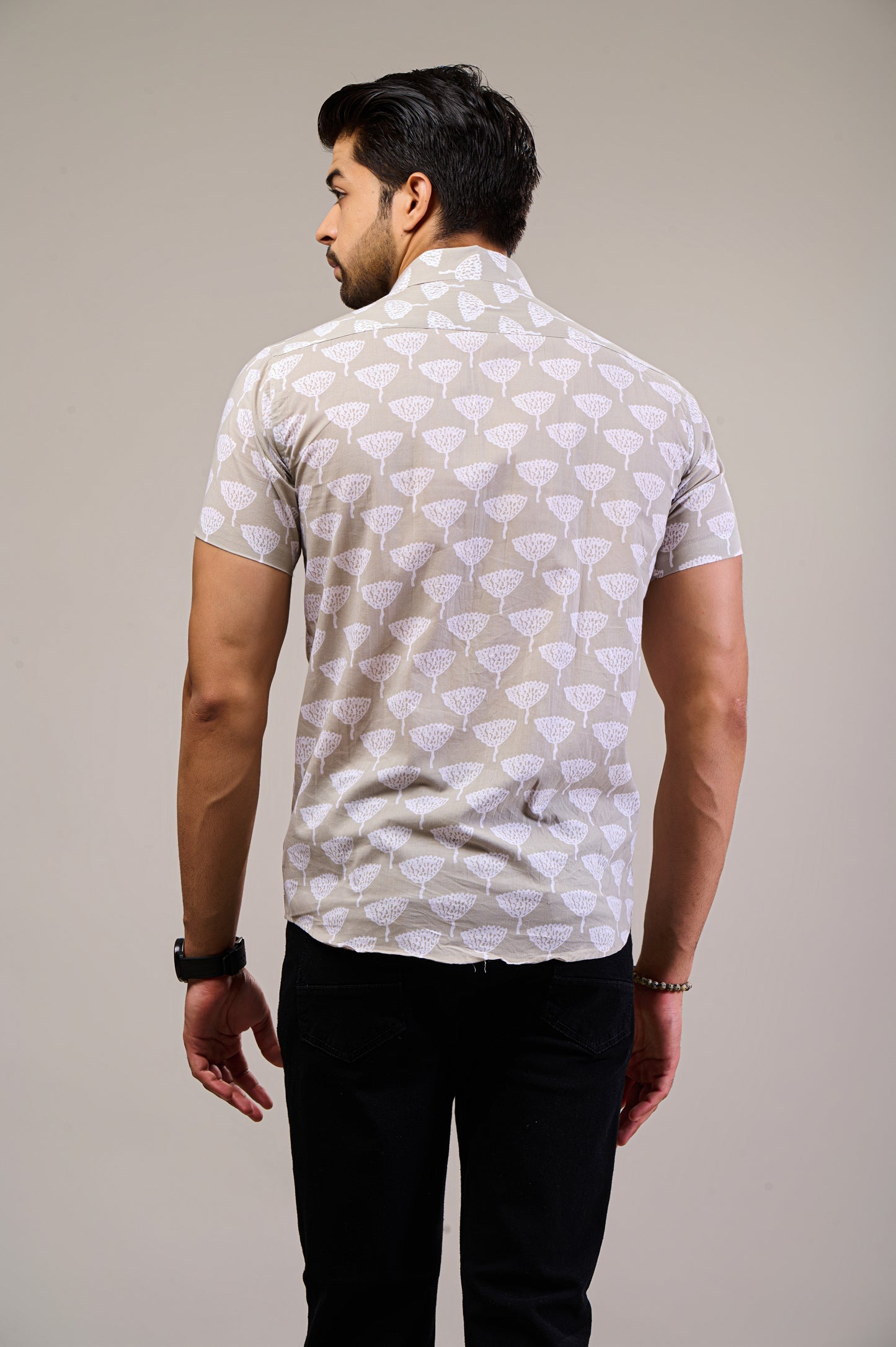 Wild Bloom Men’s Half Sleeve Printed Shirt