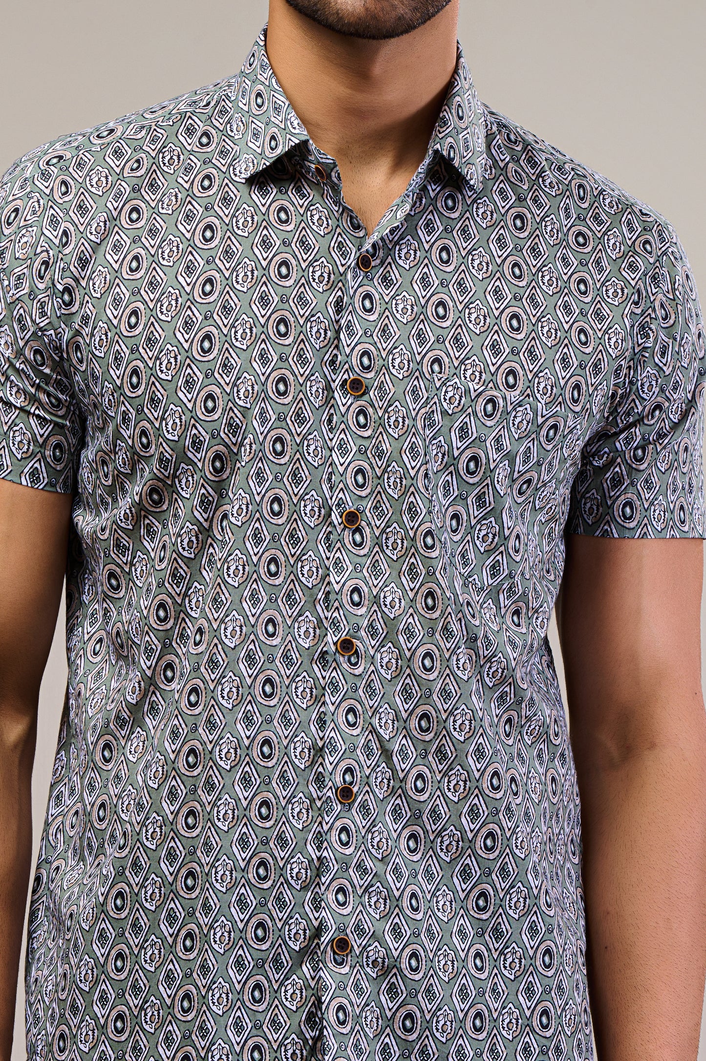 Quantum Quirk Men’s Half Sleeve Printed Shirt