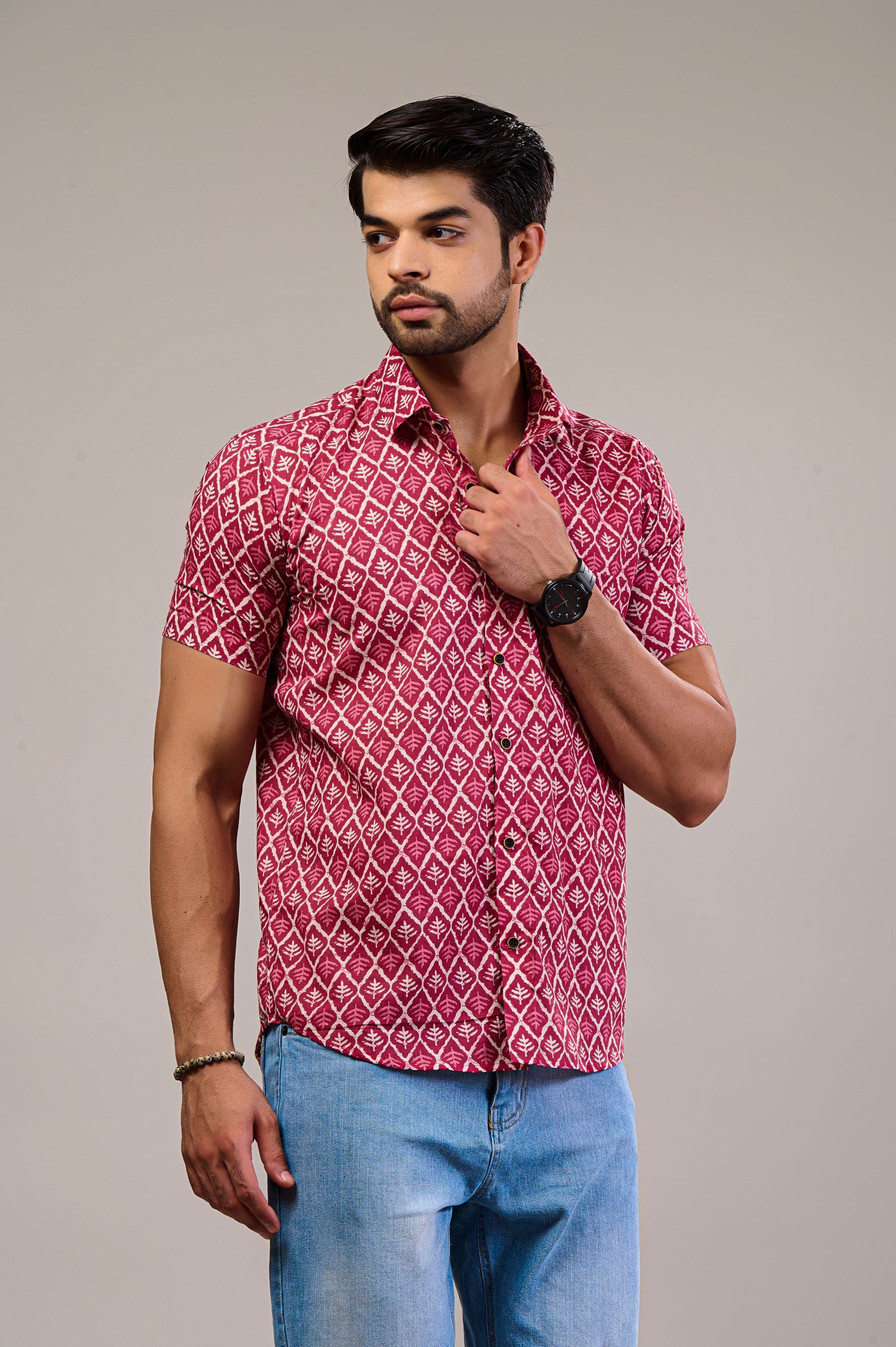 Spectrum Surge Men’s Half Sleeve Printed Shirt