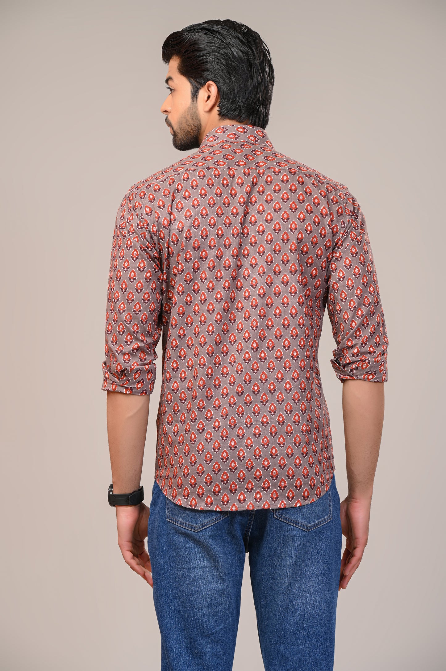 Rustic Blossom Print Full Sleeve Shirt