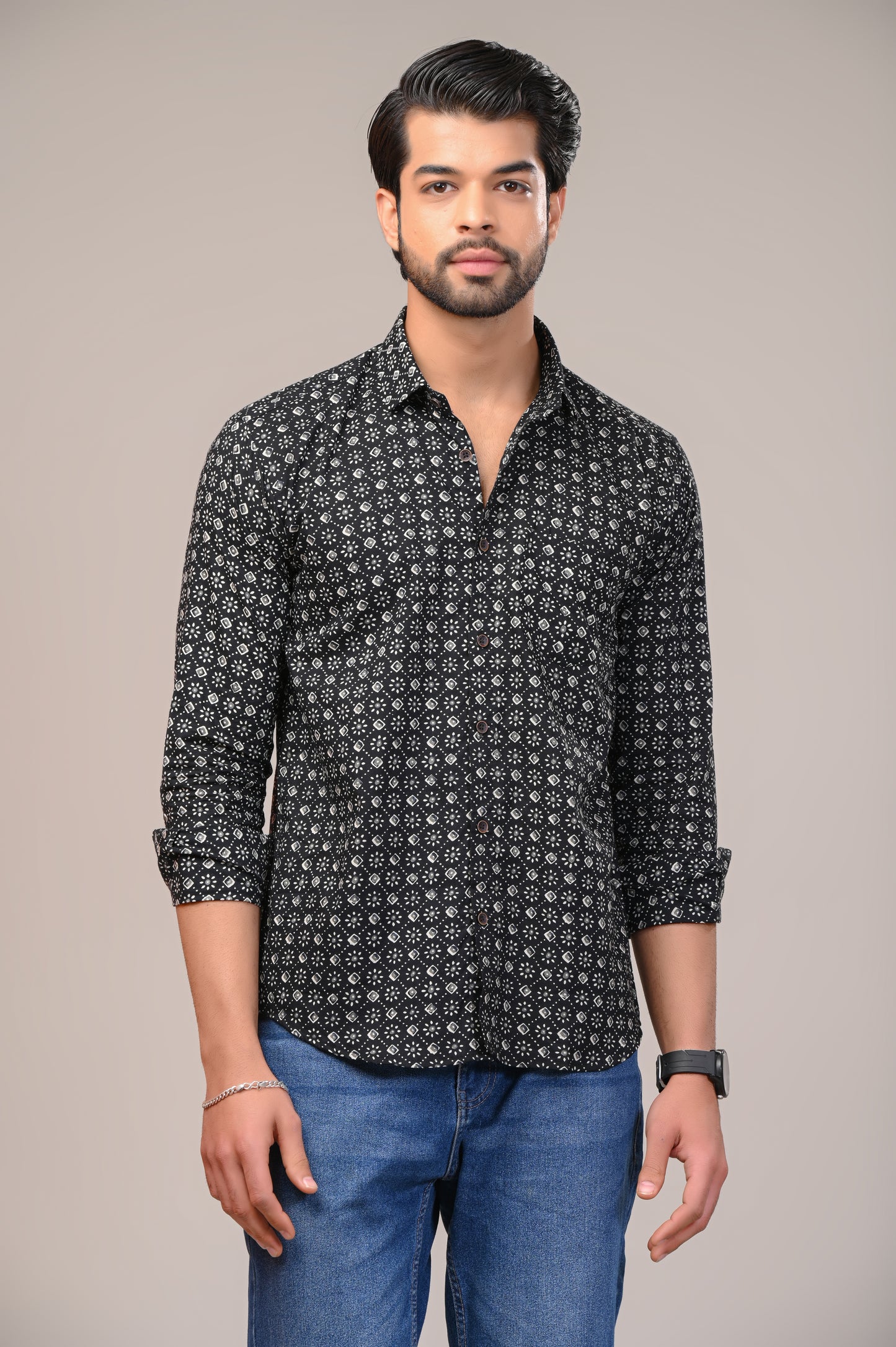 Geometrical Print Full Sleeve Shirt