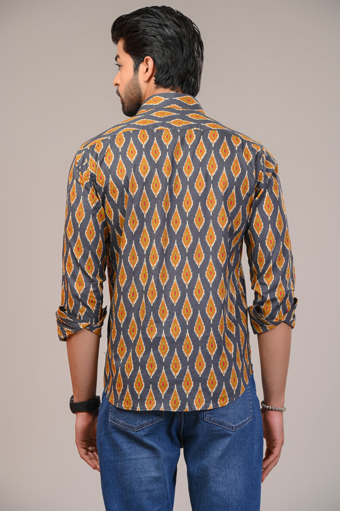 Quadrant Block Print Full Sleeve Shirt