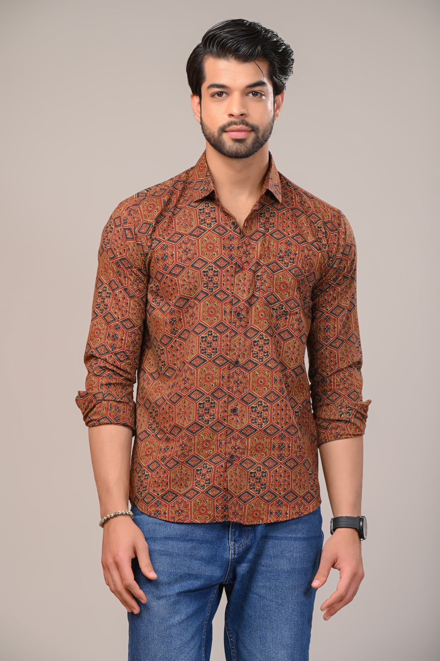 Geometric Dreams Print Full Sleeve Shirt