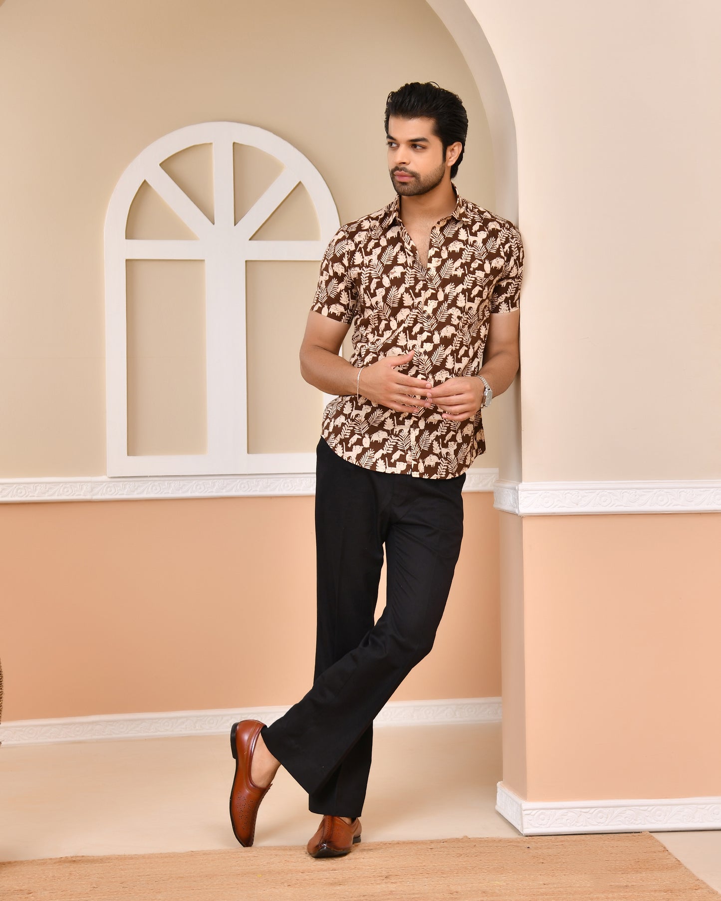 Vanraj Print Half Sleeves Shirt