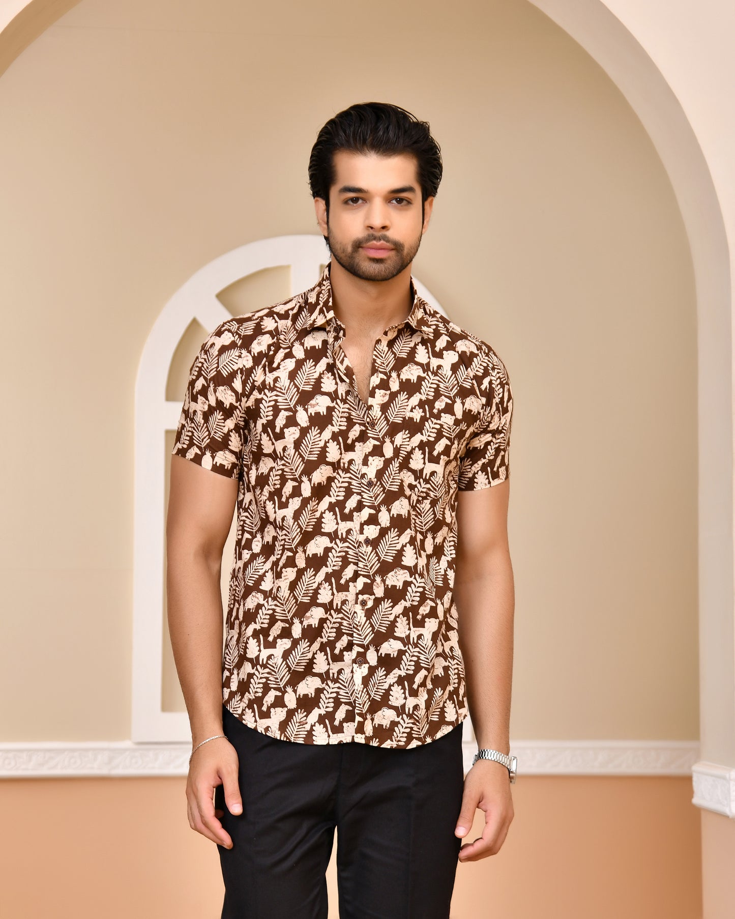 Vanraj Print Half Sleeves Shirt
