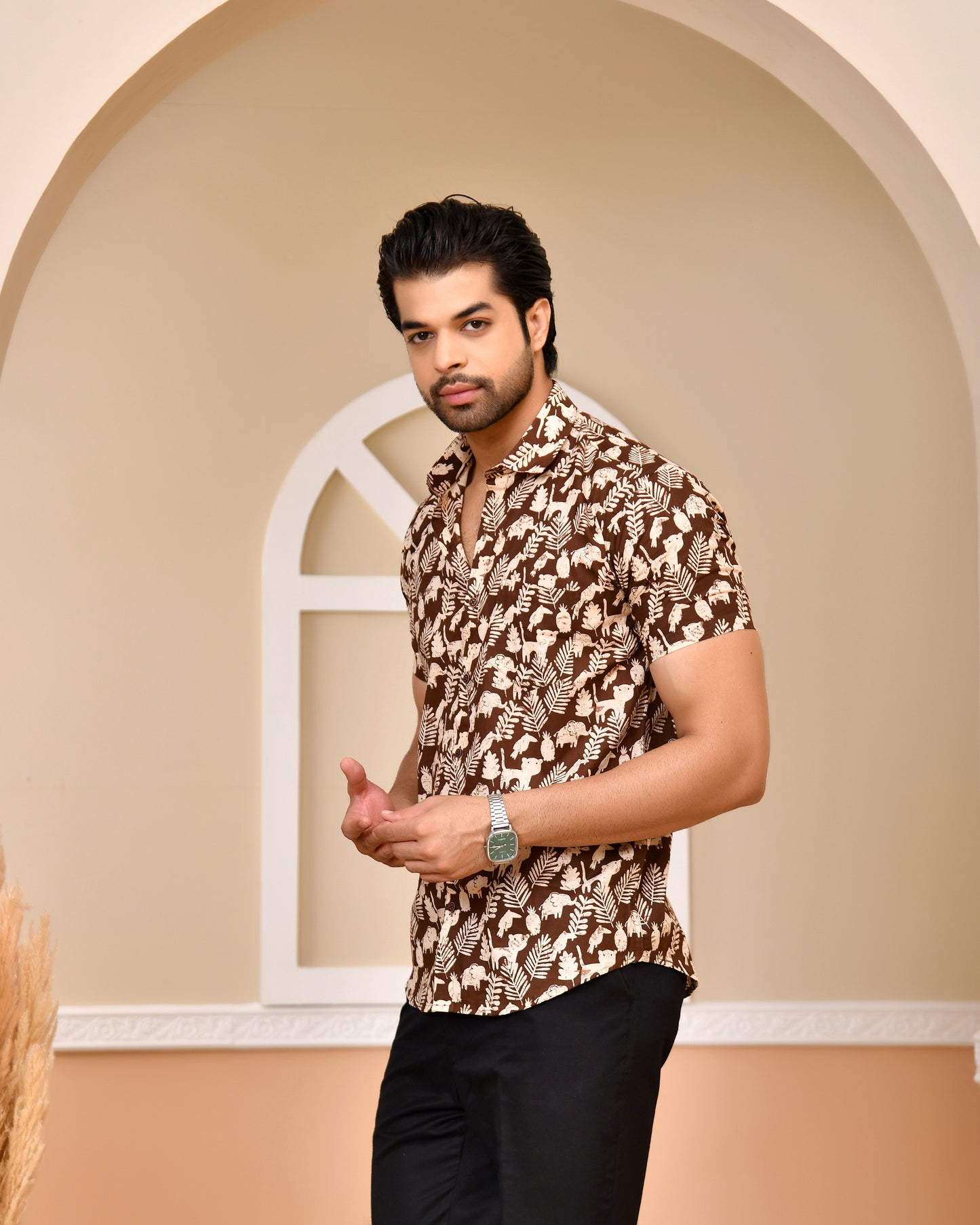 Vanraj Print Half Sleeves Shirt