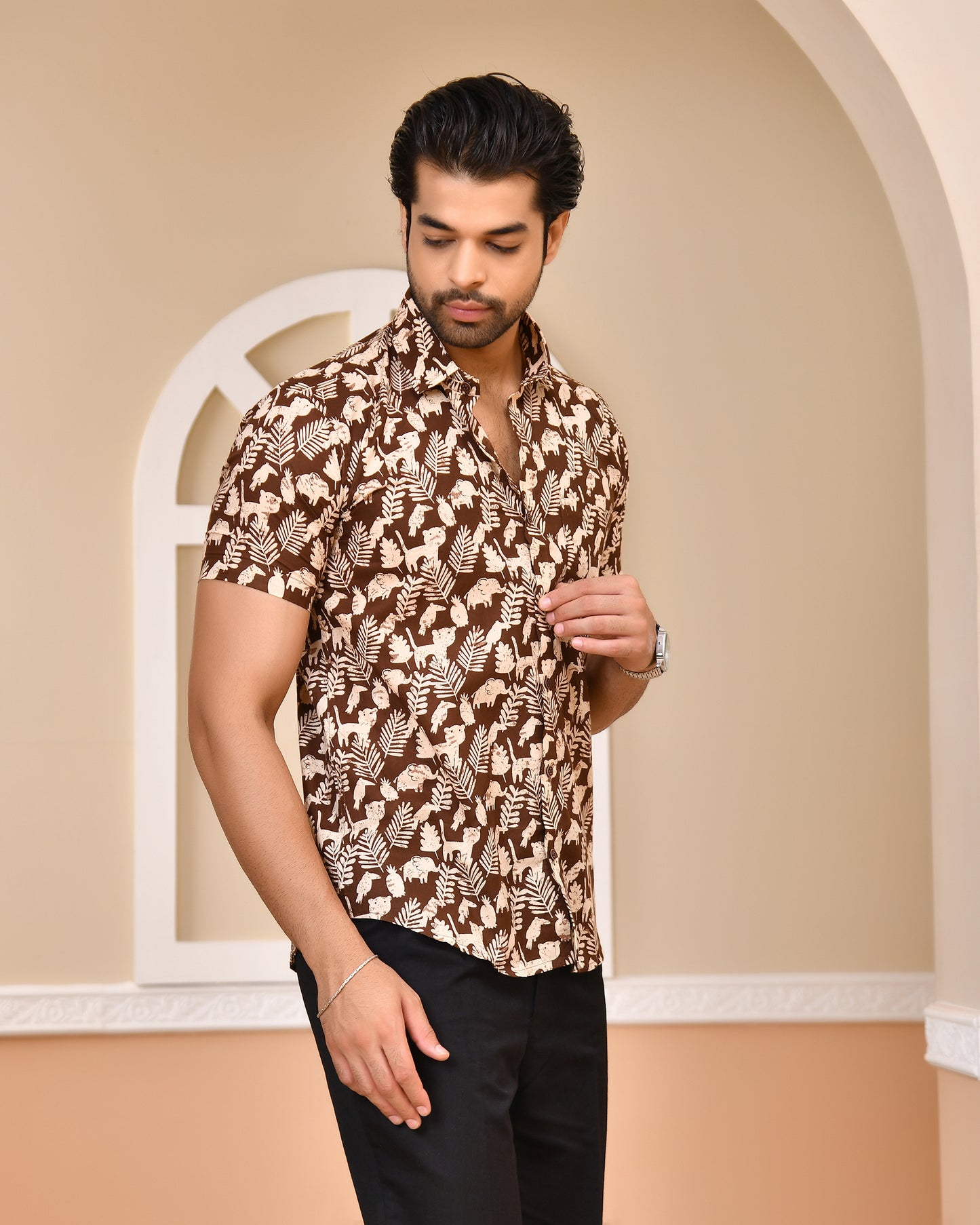 Vanraj Print Half Sleeves Shirt