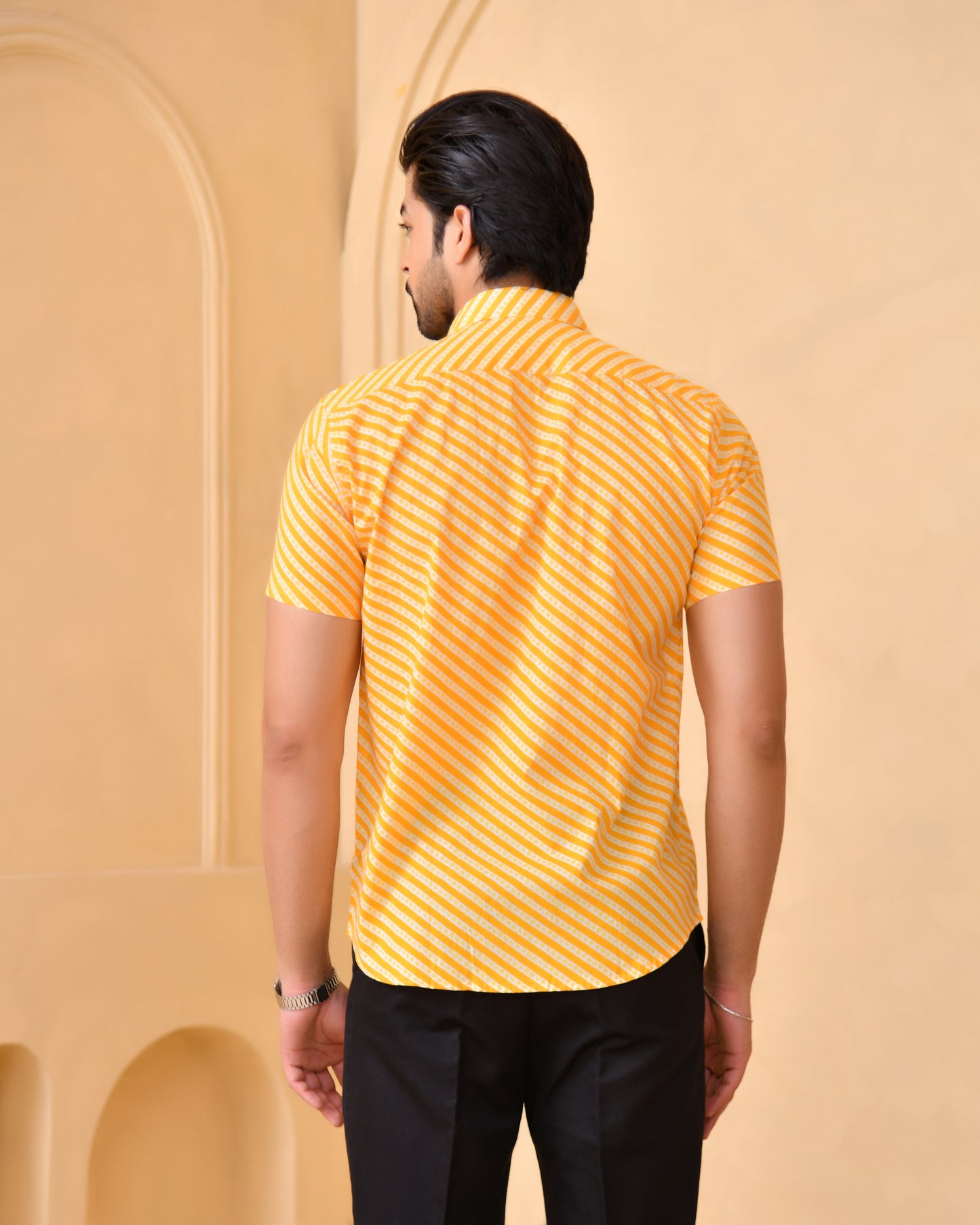 Leheriya Bandhej Half Sleeves Shirt