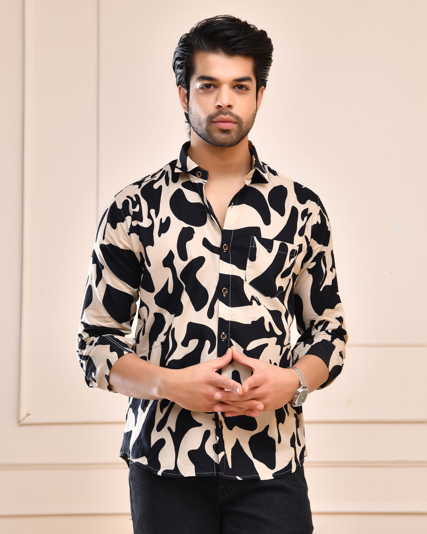 Ivory Ink Statement Full Sleeve Shirt