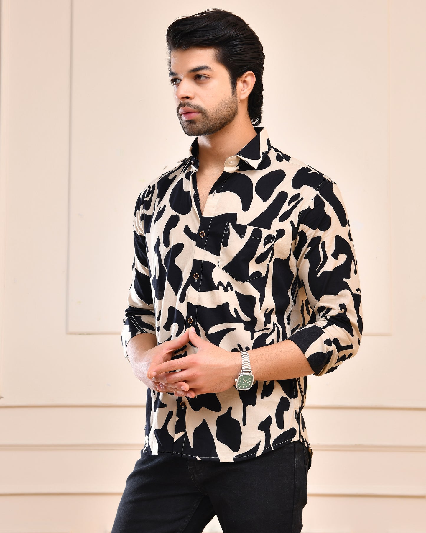 Ivory Ink Statement Full Sleeve Shirt